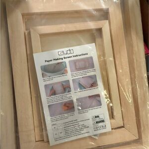 3-Piece Paper Making Frame Kit with Mesh, Absorb Paper, Sponge (NEW)